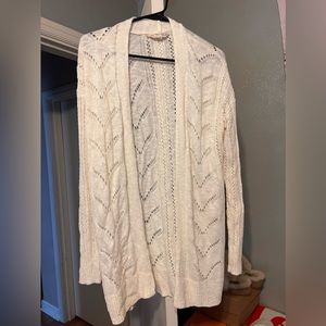 White crochet kimono